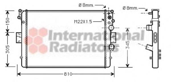 28002043 VAN Wezel radiador de esfriamento de motor