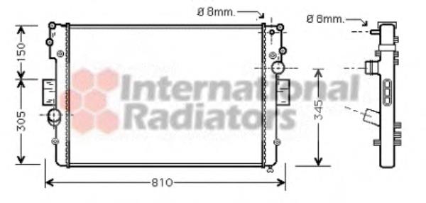 28002056 VAN Wezel radiador de esfriamento de motor