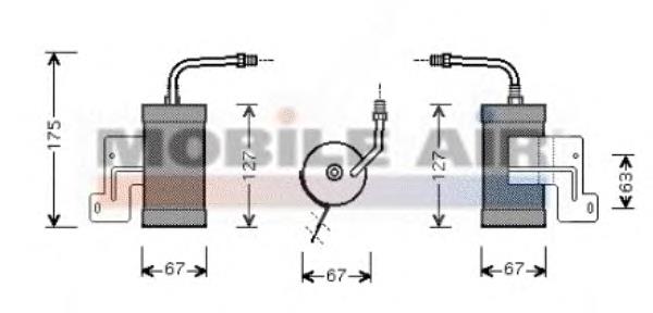 2700D165 VAN Wezel tanque de recepção do secador de aparelho de ar condicionado