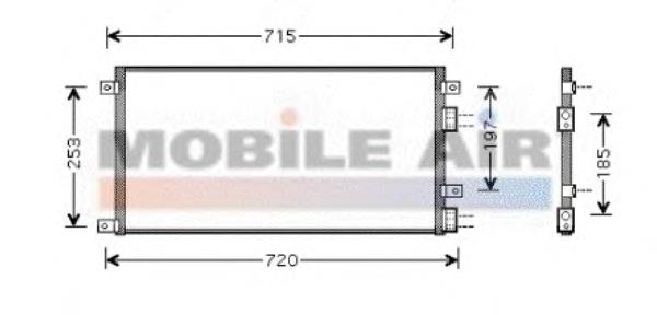 28005058 VAN Wezel radiador de aparelho de ar condicionado