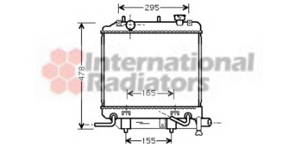 Radiador de esfriamento de motor 27002166 VAN Wezel