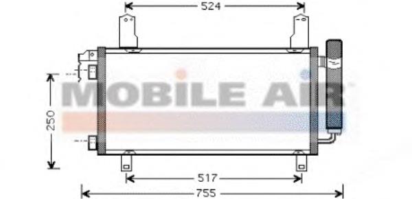 27005157 VAN Wezel radiador de aparelho de ar condicionado