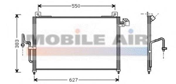 27005159 VAN Wezel radiador de aparelho de ar condicionado