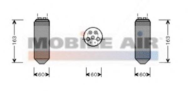 Tanque de recepção do secador de aparelho de ar condicionado 2700D036 VAN Wezel