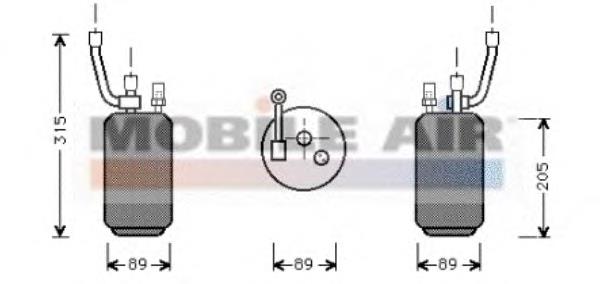 1800D274 VAN Wezel tanque de recepção do secador de aparelho de ar condicionado