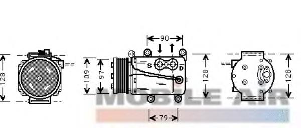 1800K082 VAN Wezel compressor de aparelho de ar condicionado