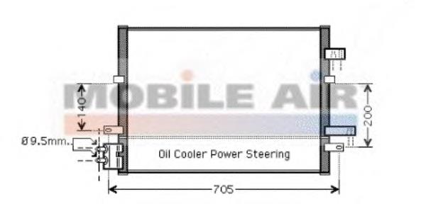 18005377 VAN Wezel radiador de aparelho de ar condicionado