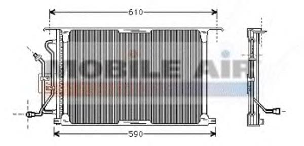 18005258 VAN Wezel radiador de aparelho de ar condicionado