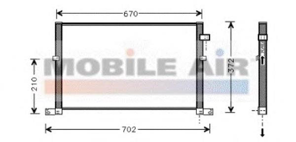 18005334 VAN Wezel radiador de aparelho de ar condicionado