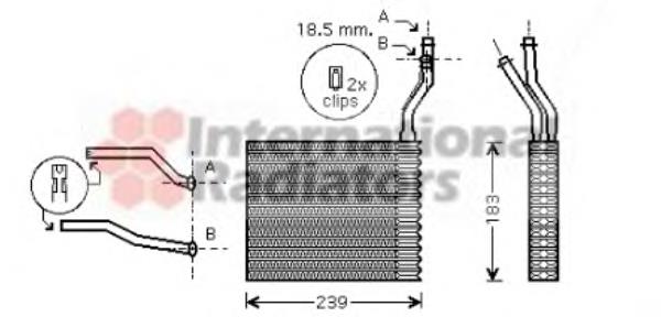 18006364 VAN Wezel radiador de forno (de aquecedor)