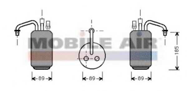 1800D017 VAN Wezel tanque de recepção do secador de aparelho de ar condicionado