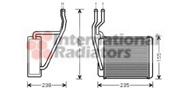 18006329 VAN Wezel radiador de forno (de aquecedor)