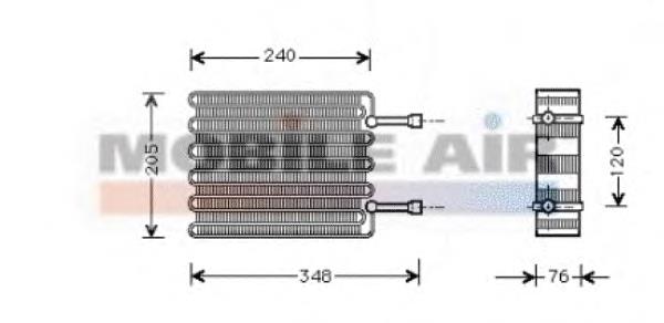 1800V022 VAN Wezel vaporizador de aparelho de ar condicionado