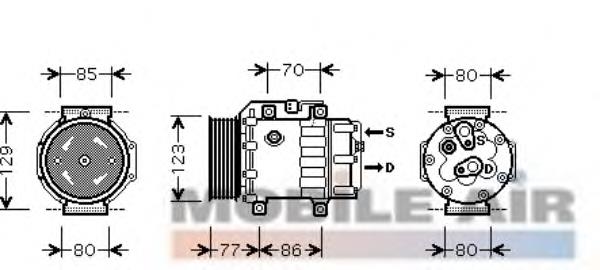 Компрессор кондиционера 1800K378 VAN Wezel