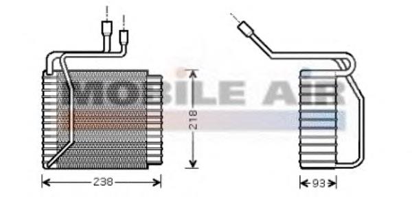 Vaporizador de aparelho de ar condicionado 1800V109 VAN Wezel