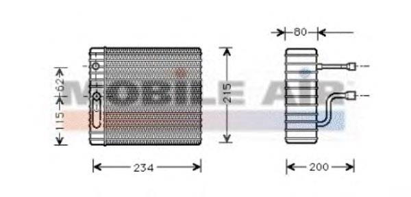 1800V089 VAN Wezel vaporizador de aparelho de ar condicionado