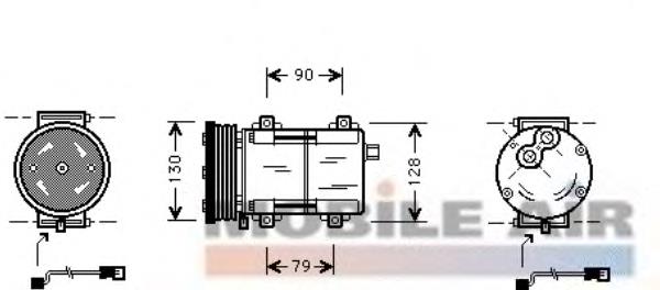 1800K284 VAN Wezel compressor de aparelho de ar condicionado