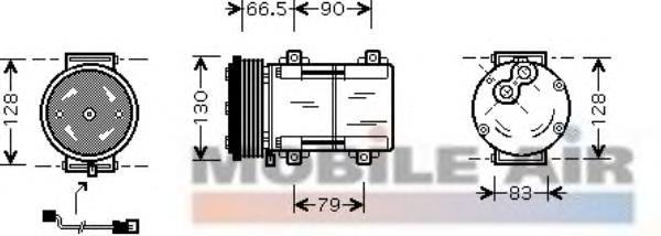 1800K276 VAN Wezel compressor de aparelho de ar condicionado