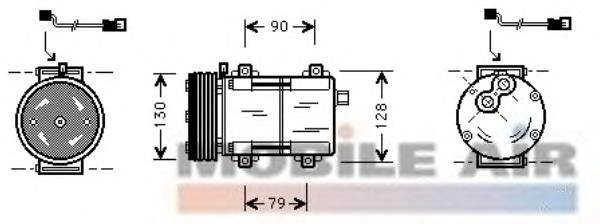 1800K280 VAN Wezel compressor de aparelho de ar condicionado