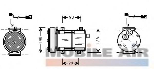 1800K279 VAN Wezel compressor de aparelho de ar condicionado