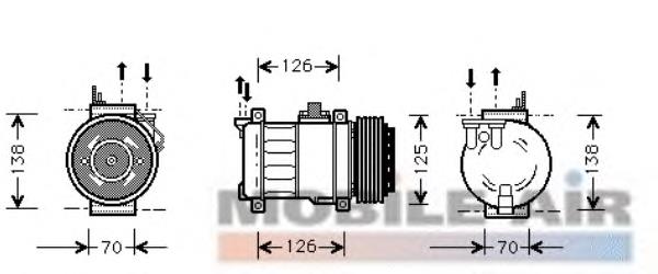 3000K276 VAN Wezel compressor de aparelho de ar condicionado