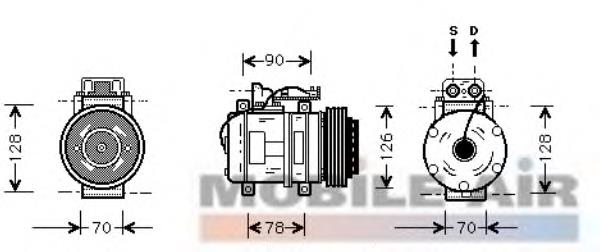 3000K275 VAN Wezel compressor de aparelho de ar condicionado