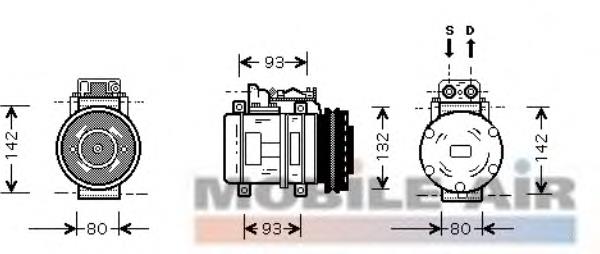 Compressor de aparelho de ar condicionado 3000K083 VAN Wezel