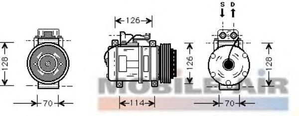 3000K274 VAN Wezel compressor de aparelho de ar condicionado