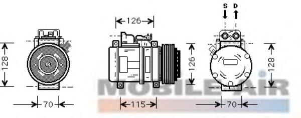 Compressor de aparelho de ar condicionado 3000K087 VAN Wezel