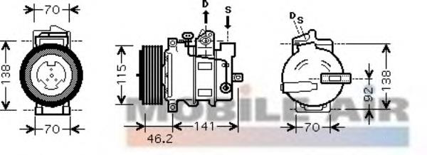 3000K091 VAN Wezel compressor de aparelho de ar condicionado