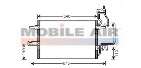 37005349 VAN Wezel radiador de aparelho de ar condicionado