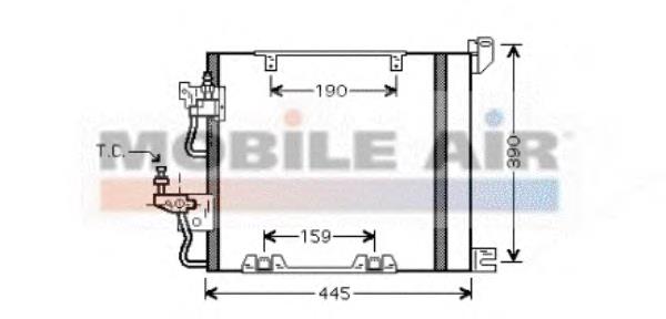 37005368 VAN Wezel radiador de aparelho de ar condicionado