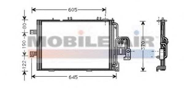 37005369 VAN Wezel radiador de aparelho de ar condicionado