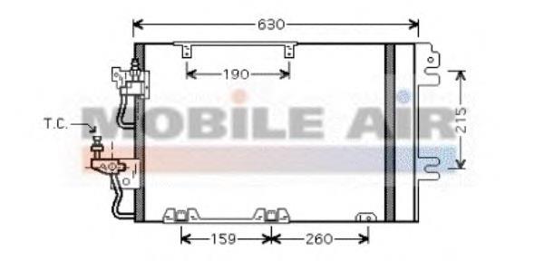 37005367 VAN Wezel radiador de aparelho de ar condicionado