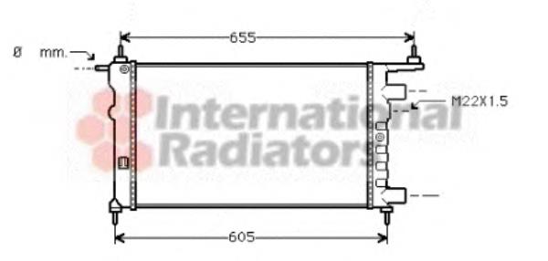 37002261 VAN Wezel radiador de esfriamento de motor