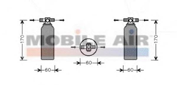 Tanque de recepção do secador de aparelho de ar condicionado para Mitsubishi Galant (E3A)