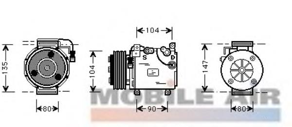 3200K037 VAN Wezel compressor de aparelho de ar condicionado