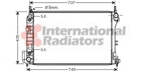 37002341 VAN Wezel radiador de esfriamento de motor