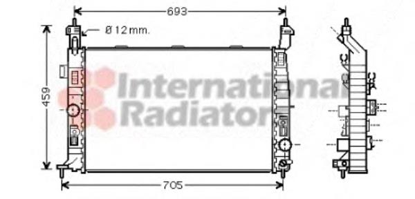 37002348 VAN Wezel radiador de esfriamento de motor