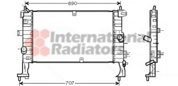 37002346 VAN Wezel radiador de esfriamento de motor