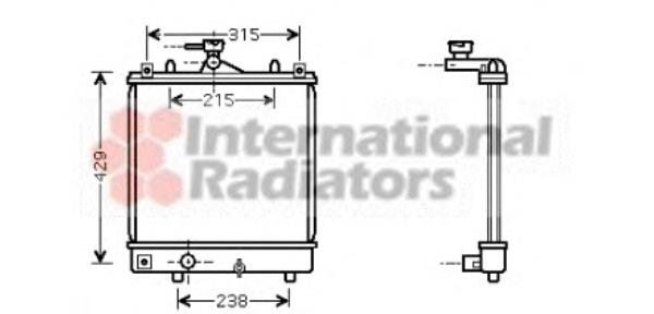 Radiador de esfriamento de motor 37002330 VAN Wezel