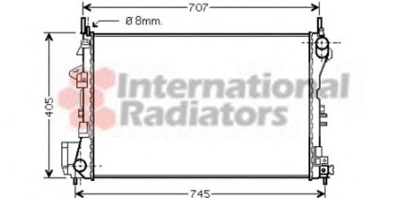 37002338 VAN Wezel radiador de esfriamento de motor