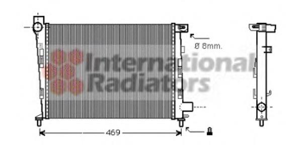 30002310 VAN Wezel radiador de esfriamento de motor