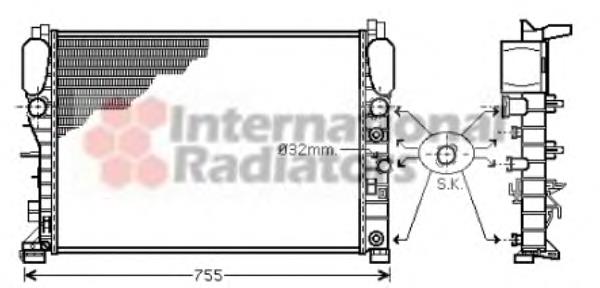 30002341 VAN Wezel radiador de esfriamento de motor