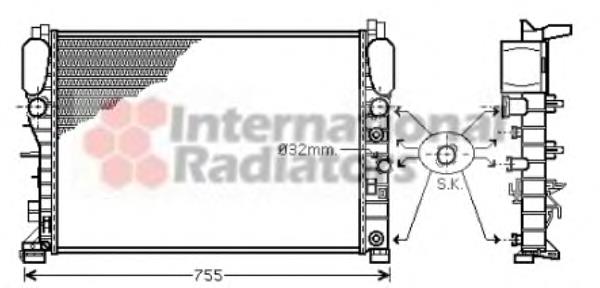 30002342 VAN Wezel radiador de esfriamento de motor