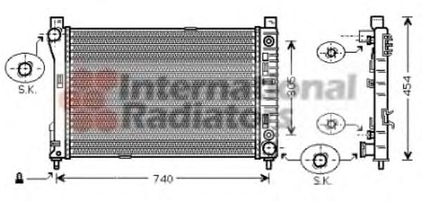 30002339 VAN Wezel radiador de esfriamento de motor