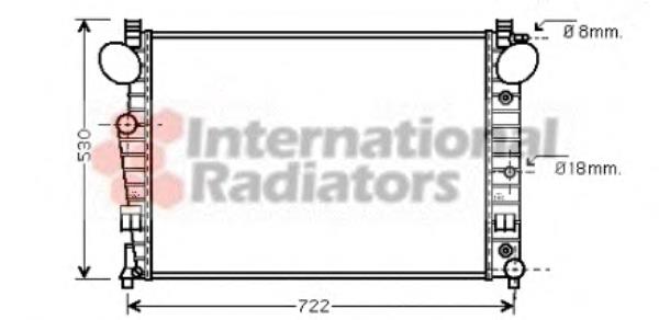 30002301 VAN Wezel radiador de esfriamento de motor