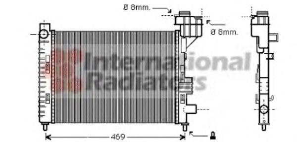 30002247 VAN Wezel radiador de esfriamento de motor