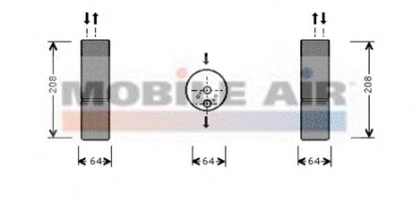 3000D053 VAN Wezel tanque de recepção do secador de aparelho de ar condicionado