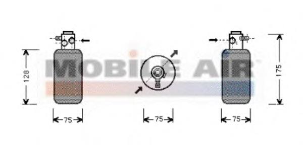 3000D050 VAN Wezel tanque de recepção do secador de aparelho de ar condicionado